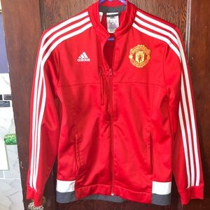 Adidas Manchester Soccer Training Track Jacket  United Red